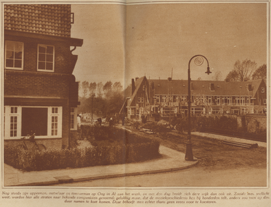 873791 Gezicht op een blok nieuwbouwwoningen in de wijk Oog in Al te Utrecht.